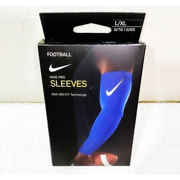 Nike Pro Football Sleeves Blue -O - Picture 1 of 3